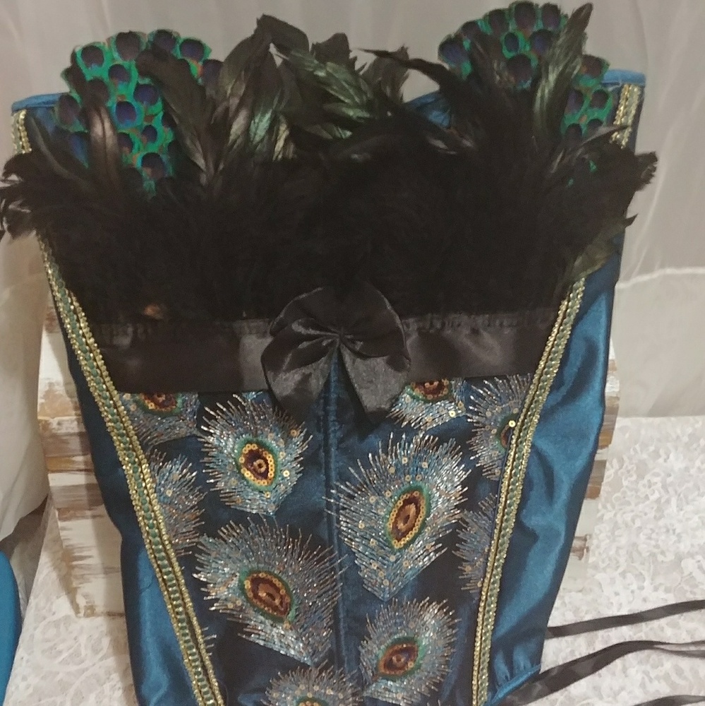 Gorgeous peacock corset